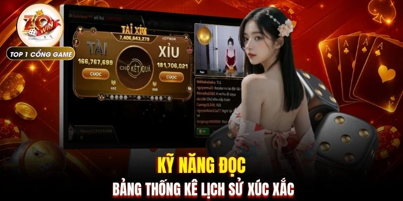 Kỹ năng đọc bảng thống kê lịch sử xúc xắc
